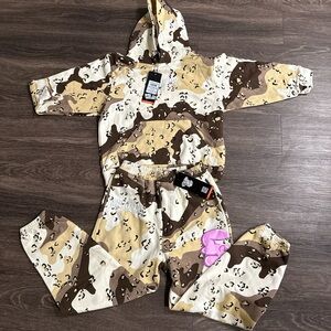 Camouflage Hoodie and Pants Set